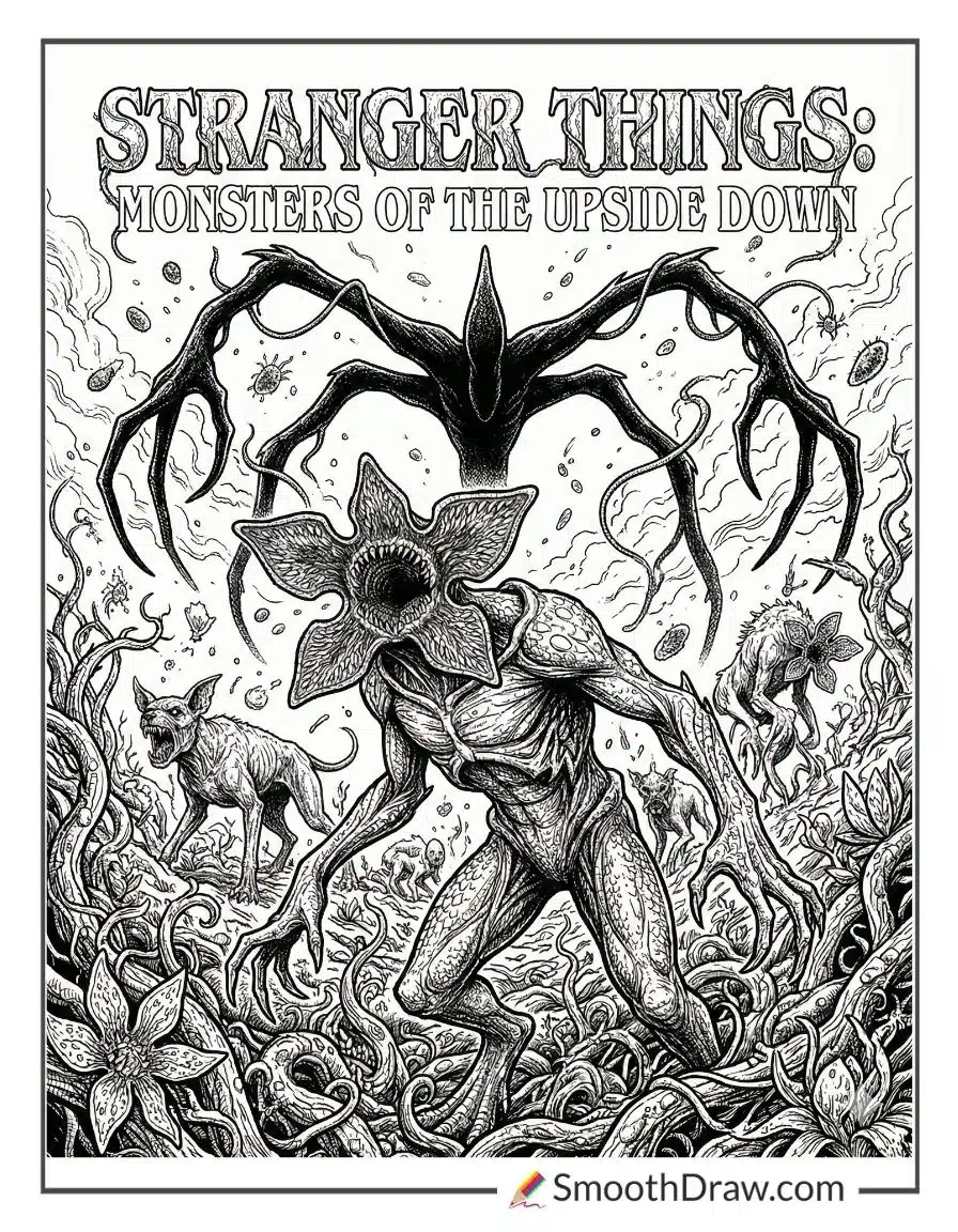 Stranger Things Monster Coloring Pages