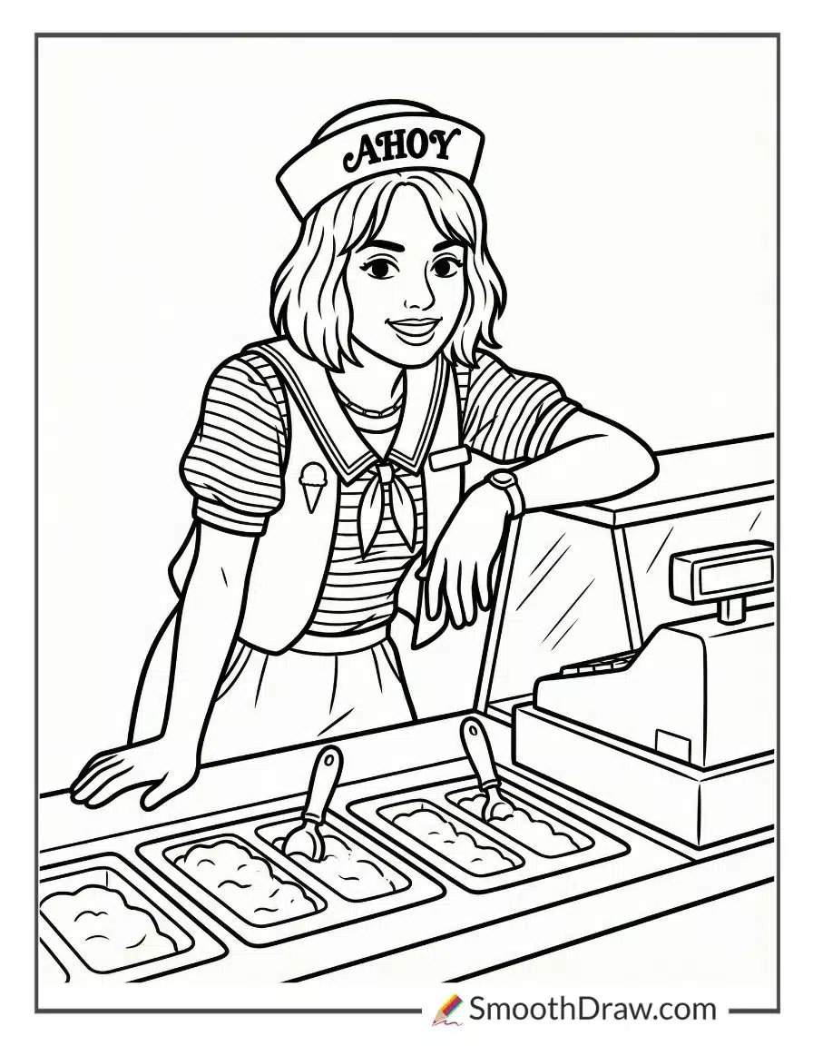 Stranger Things Robin Coloring Pages