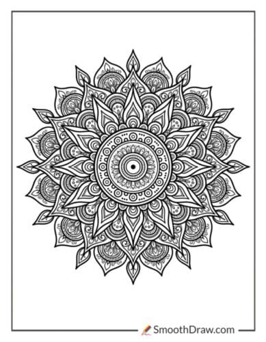 Stress Relief Sun Mandala