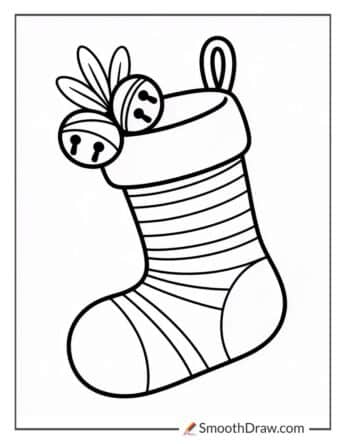 Striped Stocking With Jingling Bells