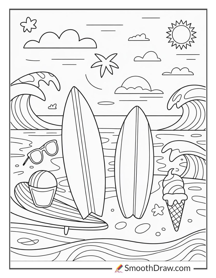 Summer Coloring Pages For Teens