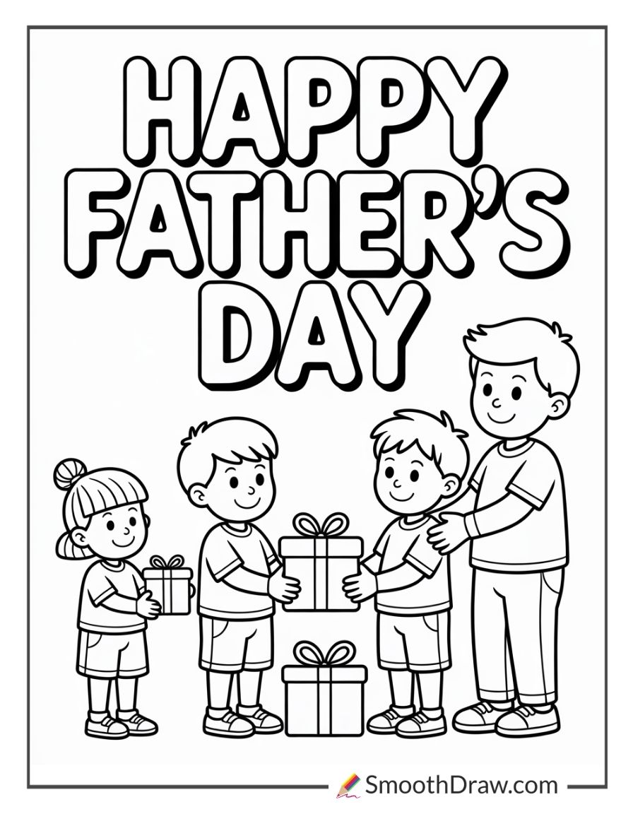 Sunday School Fathers Day Coloring Page 1