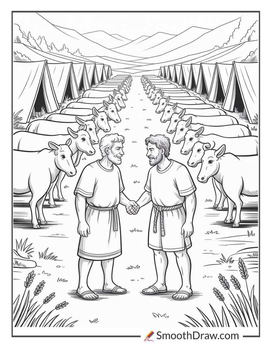 Sunday School Jacob And Esau Coloring Page