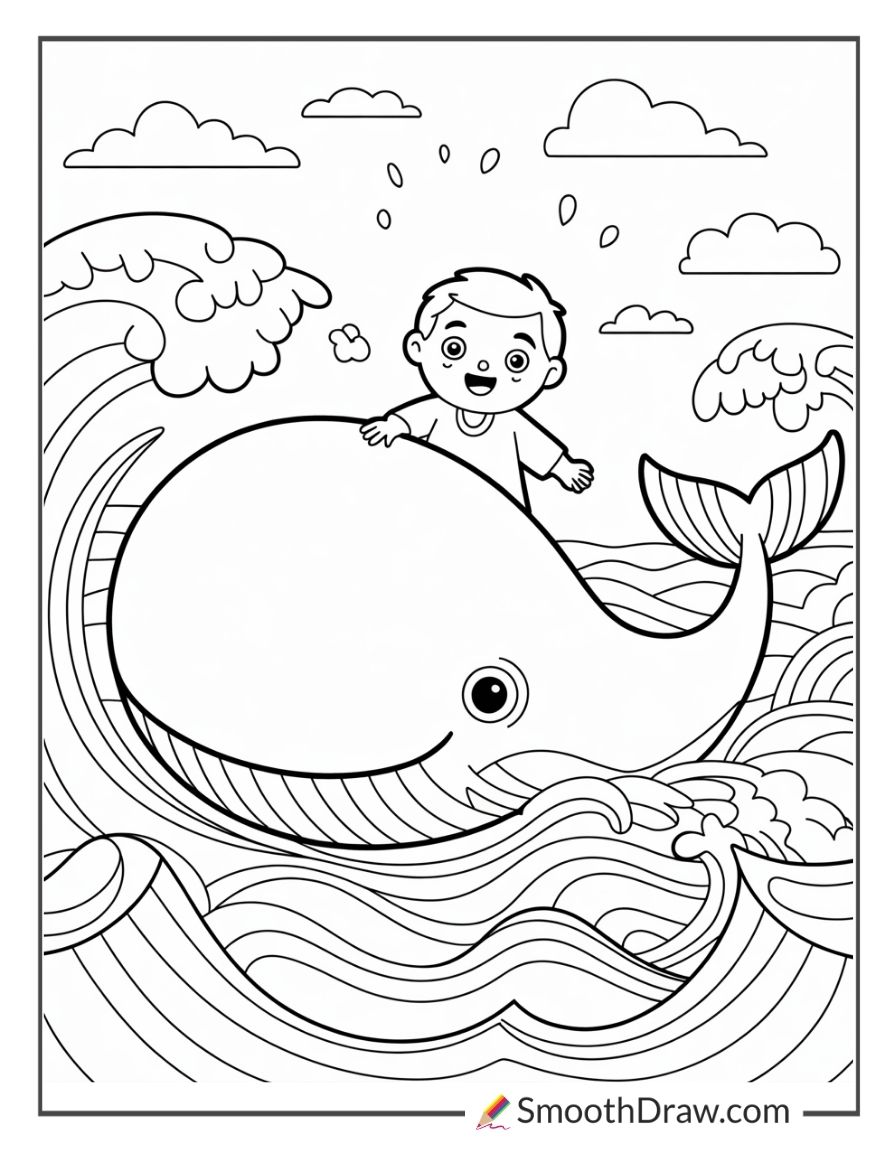 Sunday School Jonah And The Whale Coloring Pages