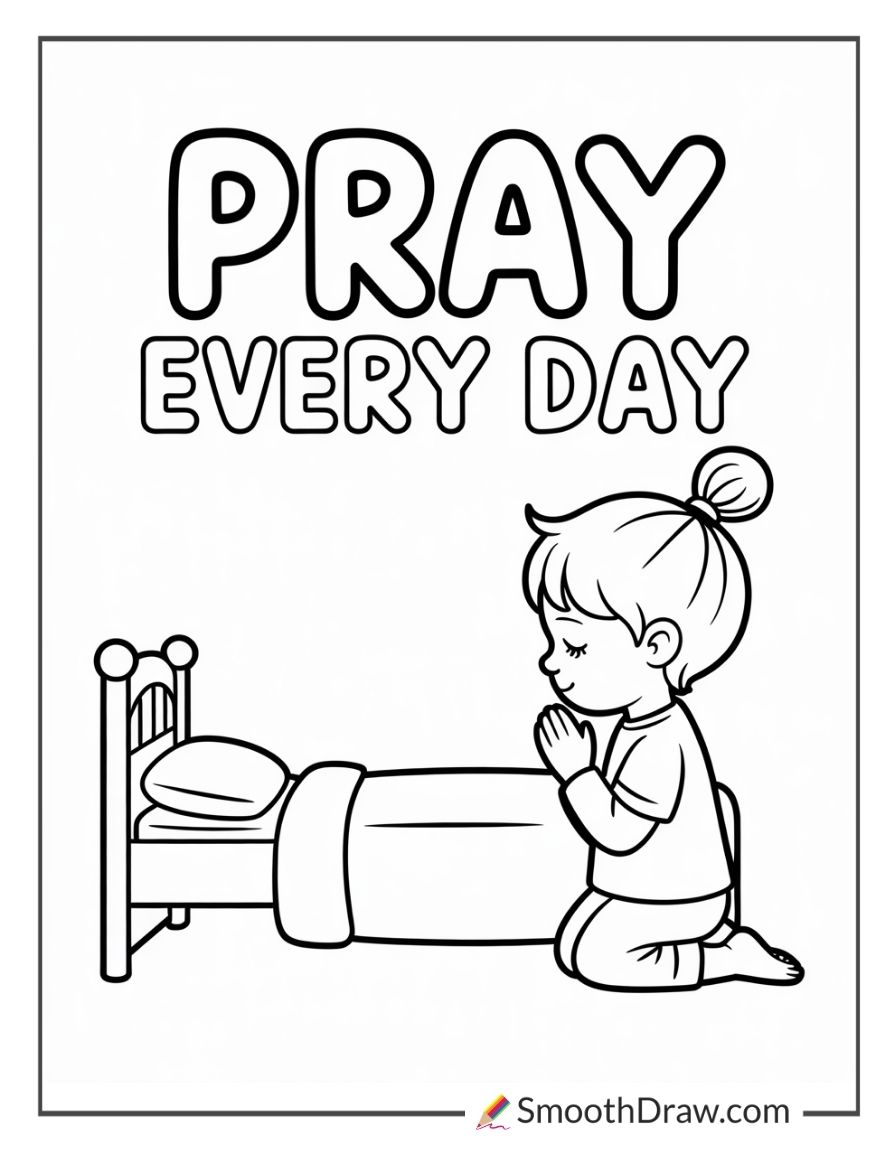 Sunday School Prayer Coloring Pages