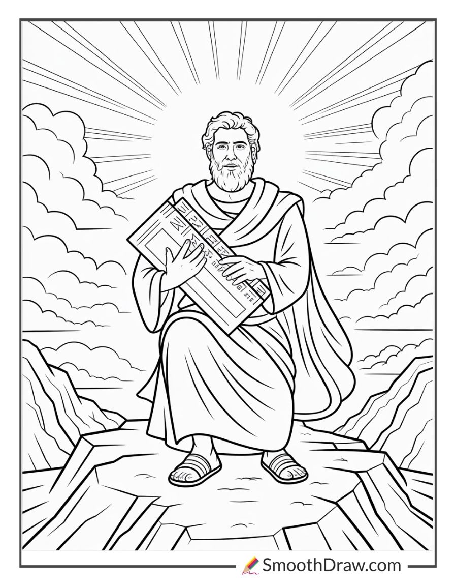 Sunday School Ten Commandments Coloring Pages