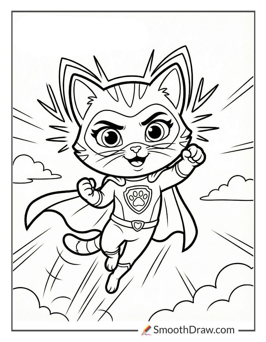 Super Kitties Coloring Pages Ginny