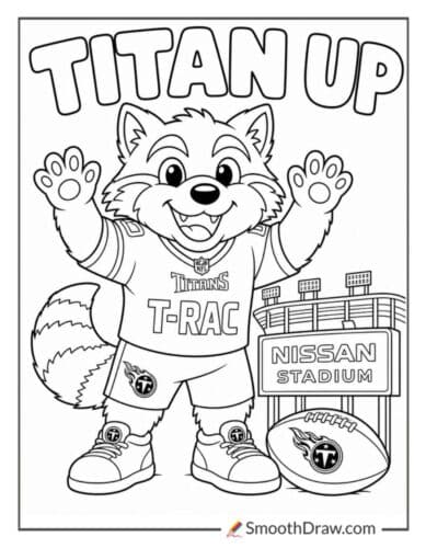 T Rac Titans Mascot Waving