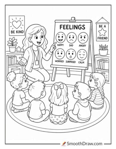 Teacher Explaining Feeling Faces