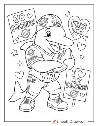 Team Mascot With Football