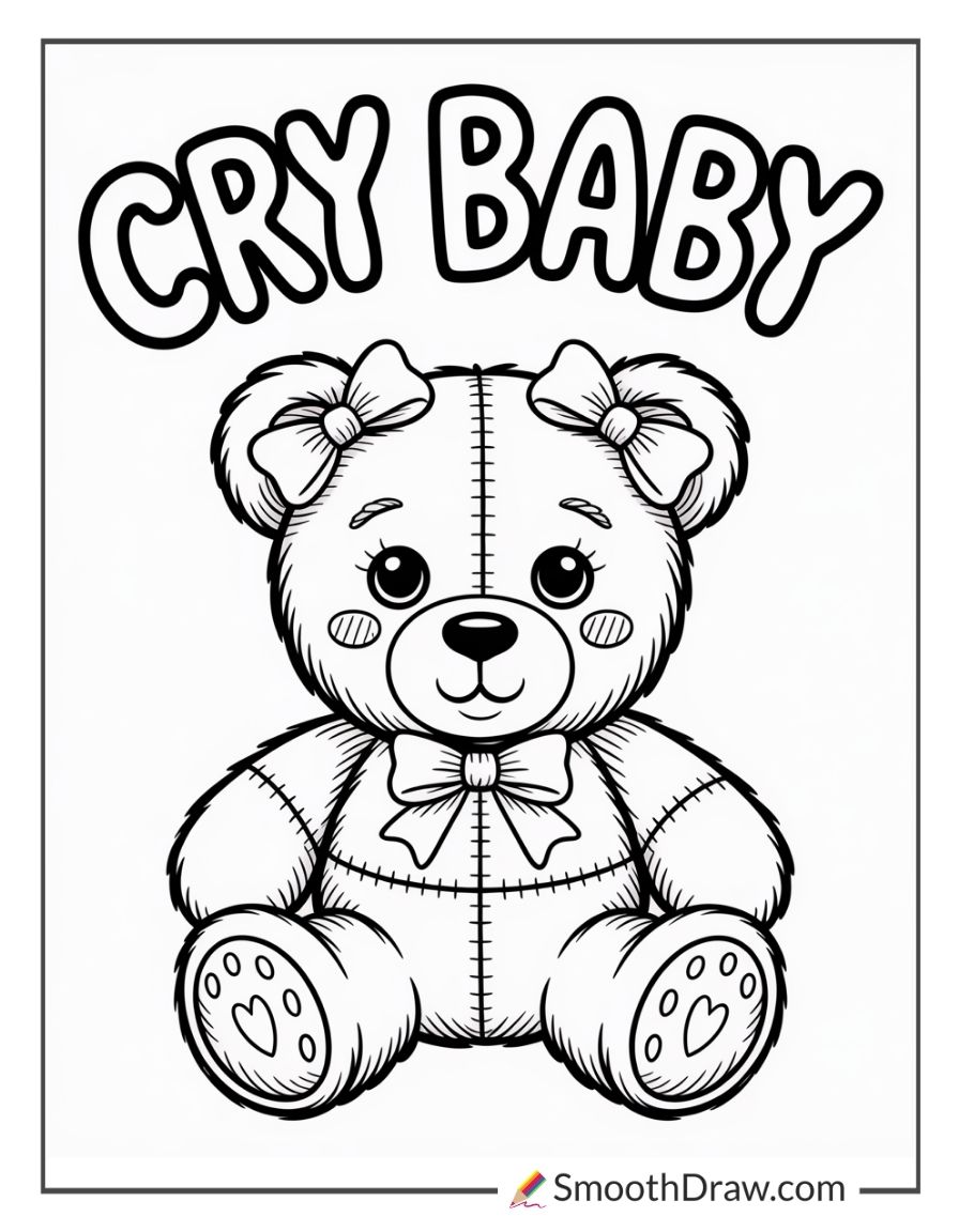 Teddy Bear Coloring Page Melanie Martinez