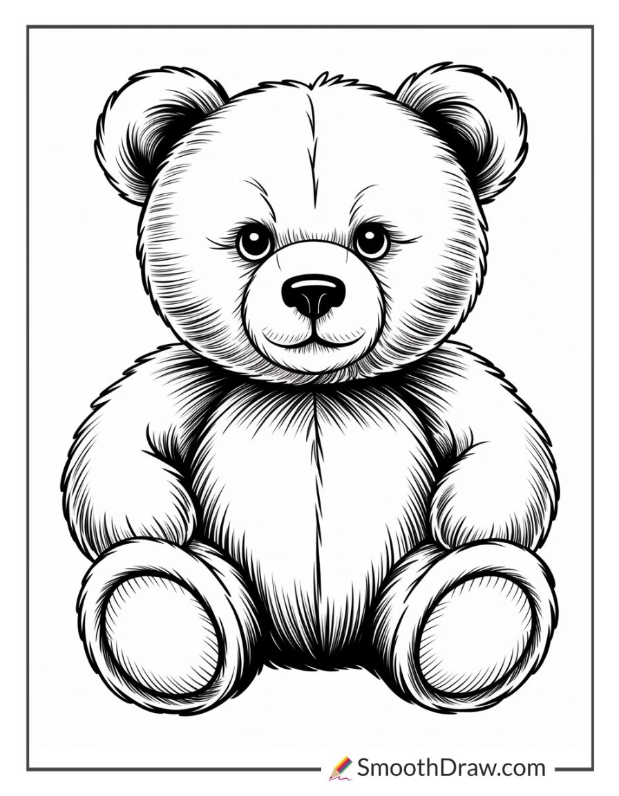 Teddy Bear Coloring Pages For Adults