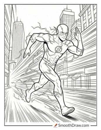the flash coloring pages