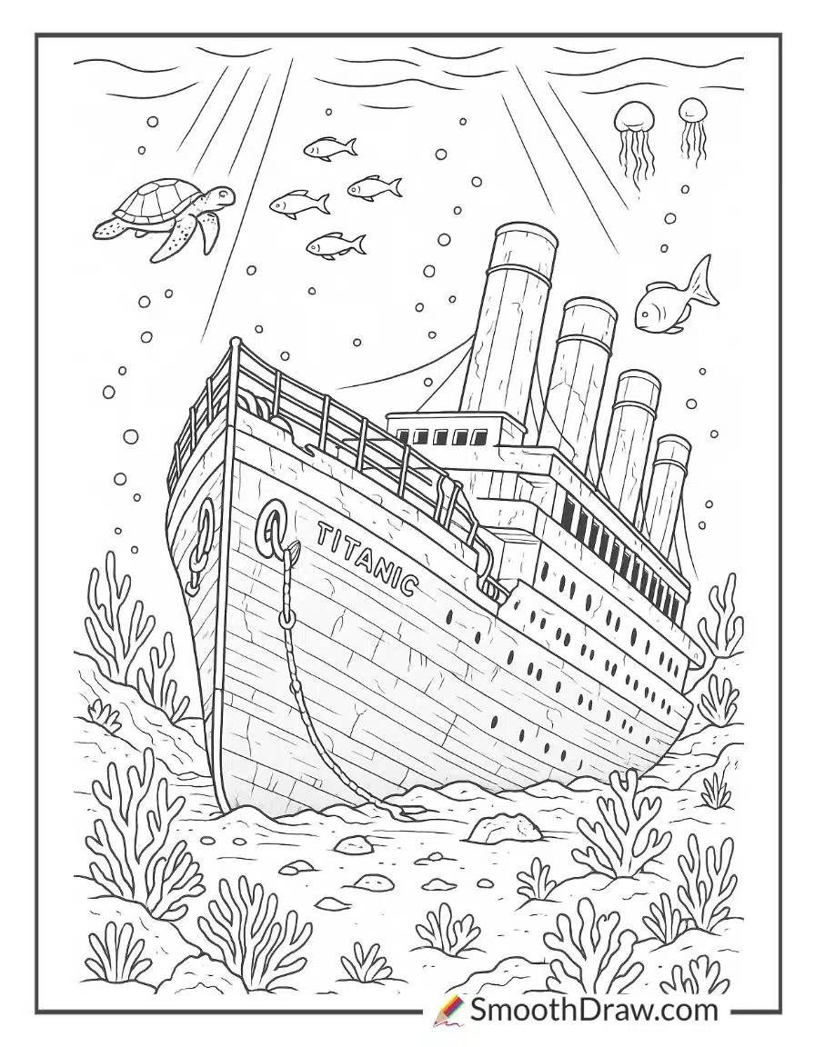 Titanic Coloring Page