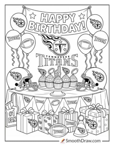 Titans Birthday Party Table