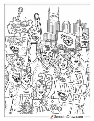 Titans Fans Cheering In Nashville