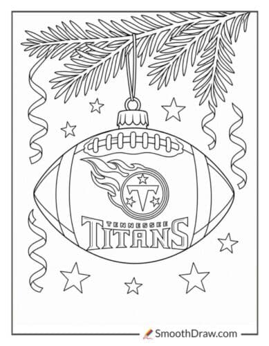 Titans Holiday Ornament Football