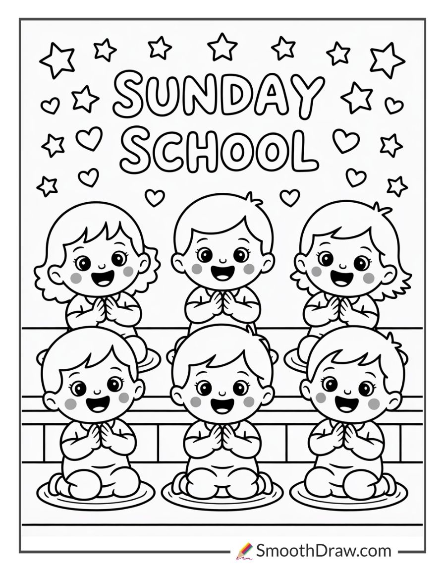 Toddler Sunday School Coloring Pages