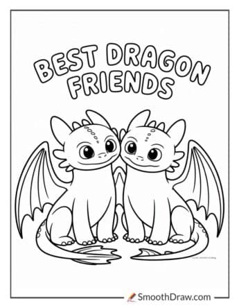 toothless and light fury coloring pages