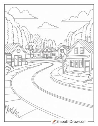 town city coloring pages