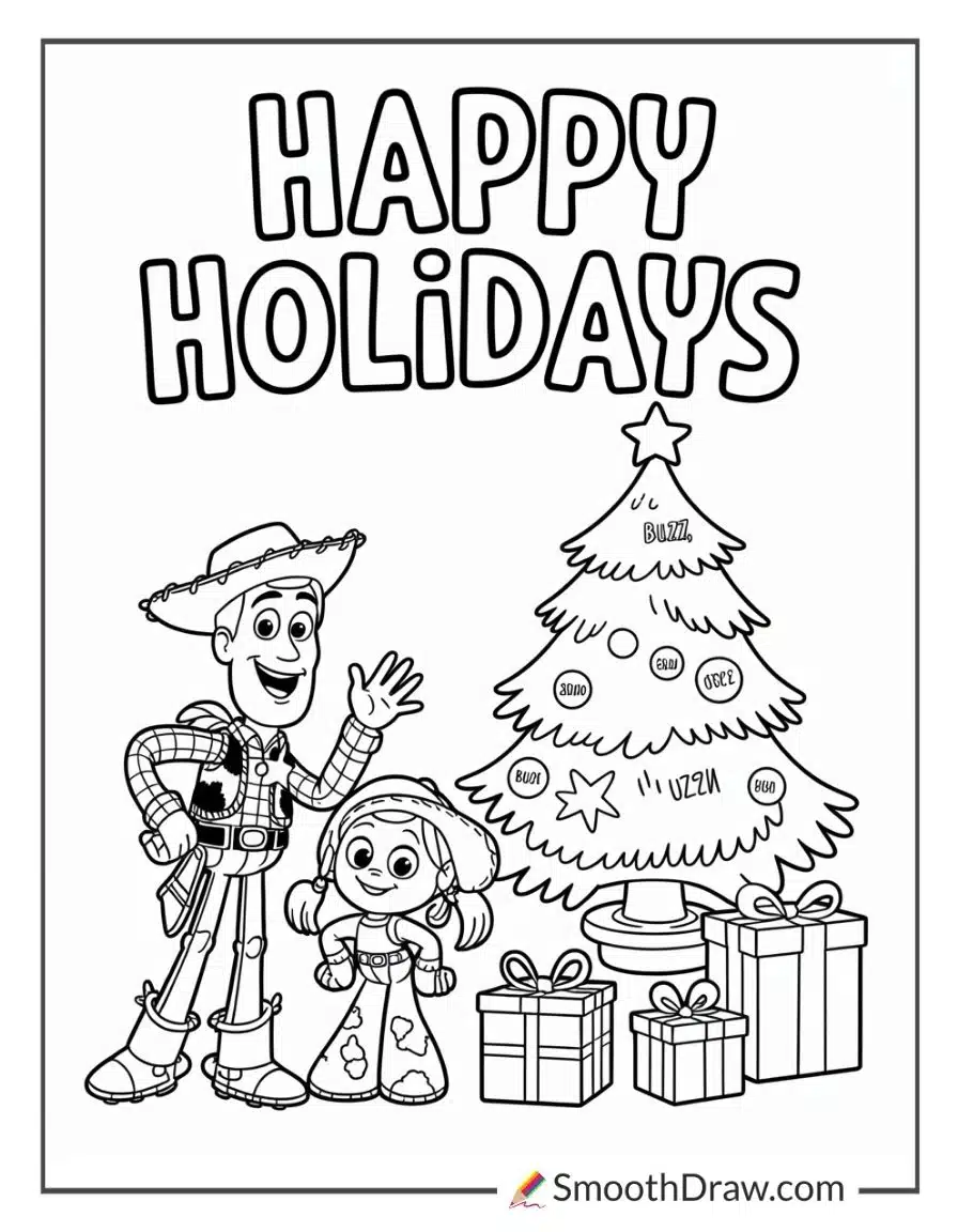 toy story christmas coloring pages