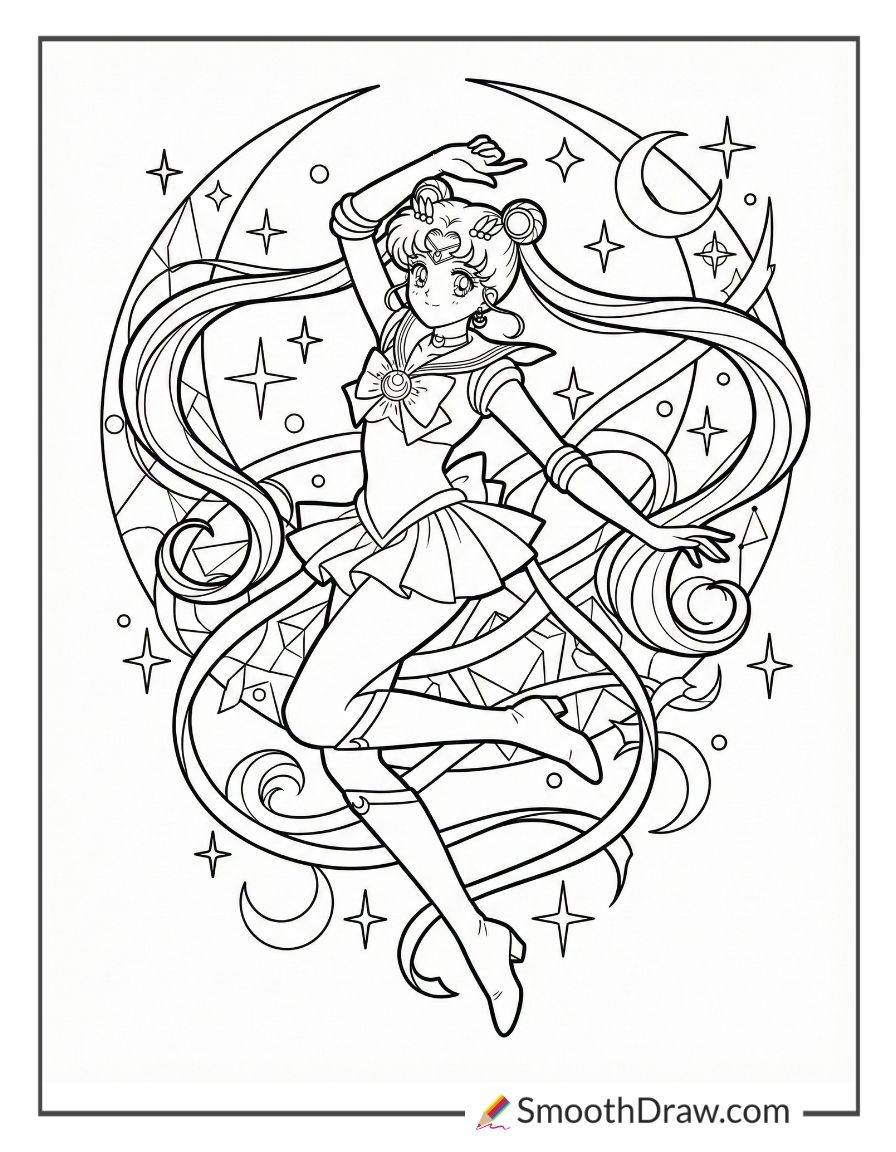 Transformation Sailor Moon Coloring Pages
