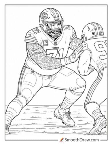 Trent Williams Blocking A Rusher