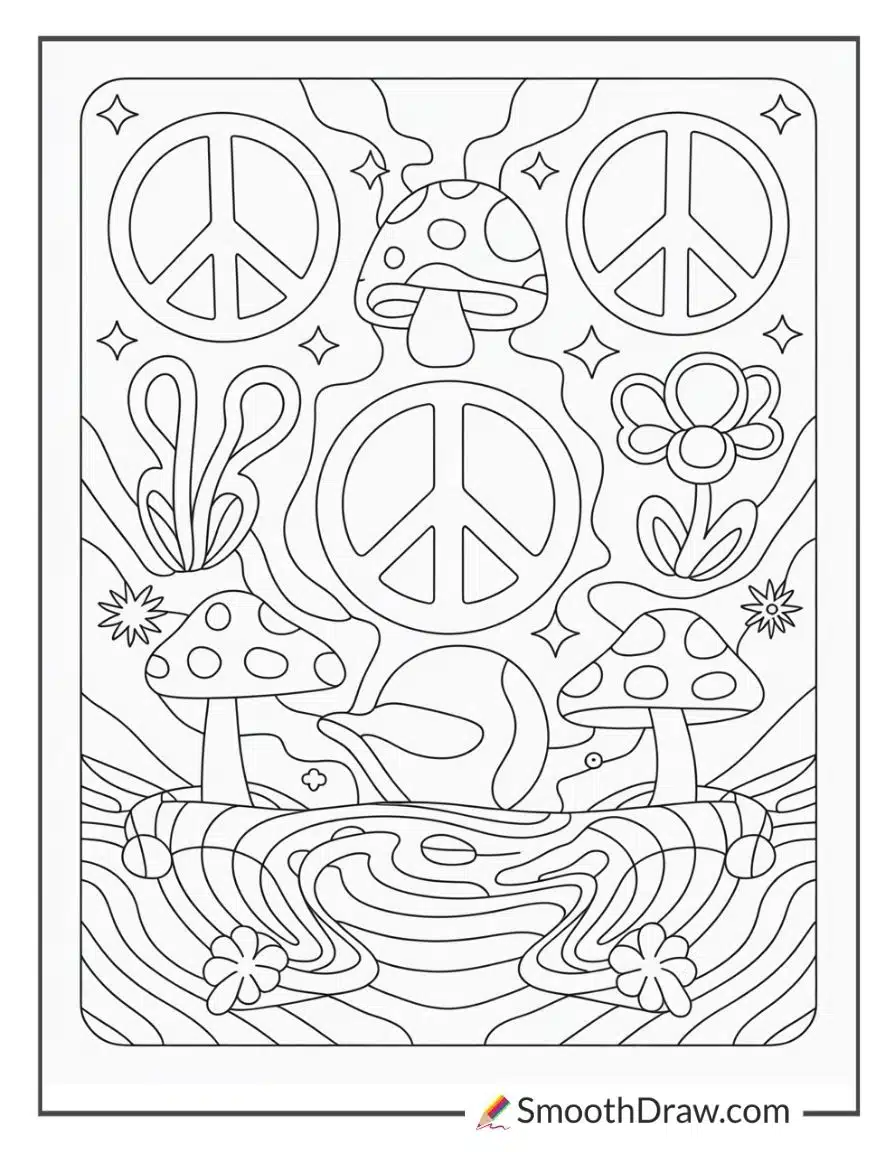 Trippy And Groovy Coloring Book