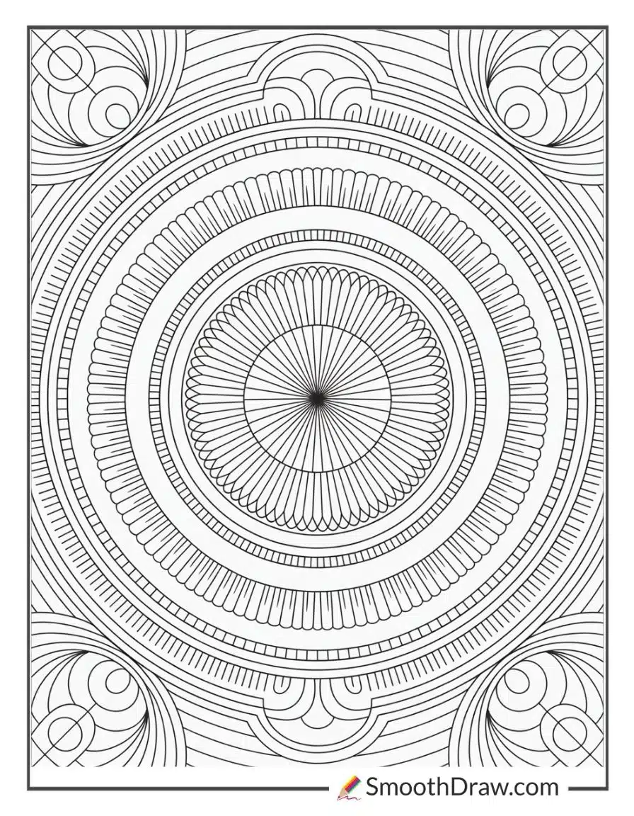 Trippy Mandala Coloring Pages