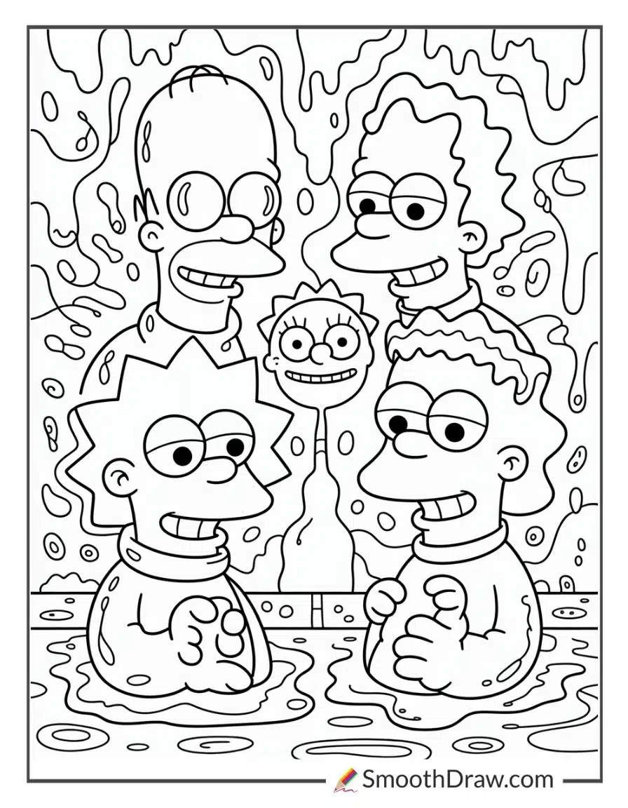 Trippy Simpsons Coloring Pages