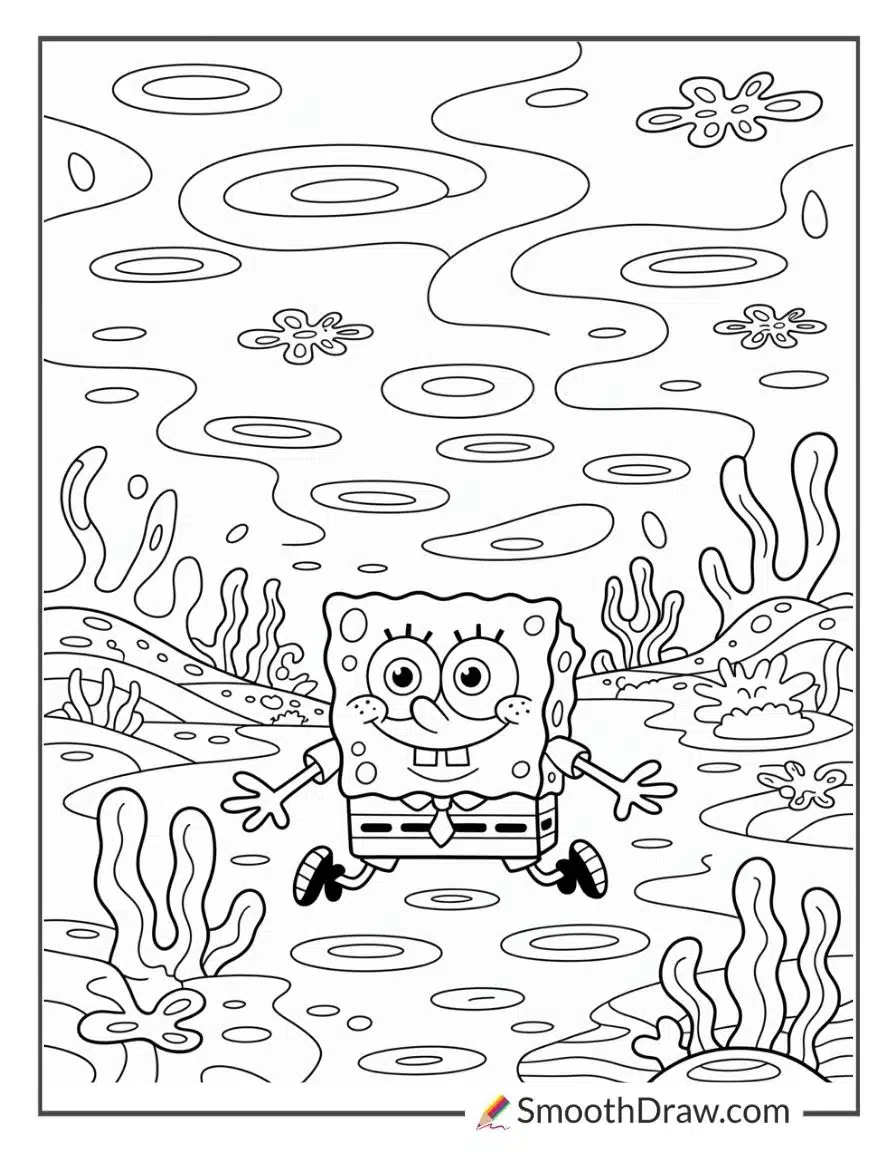 Trippy Spongebob Coloring Pages