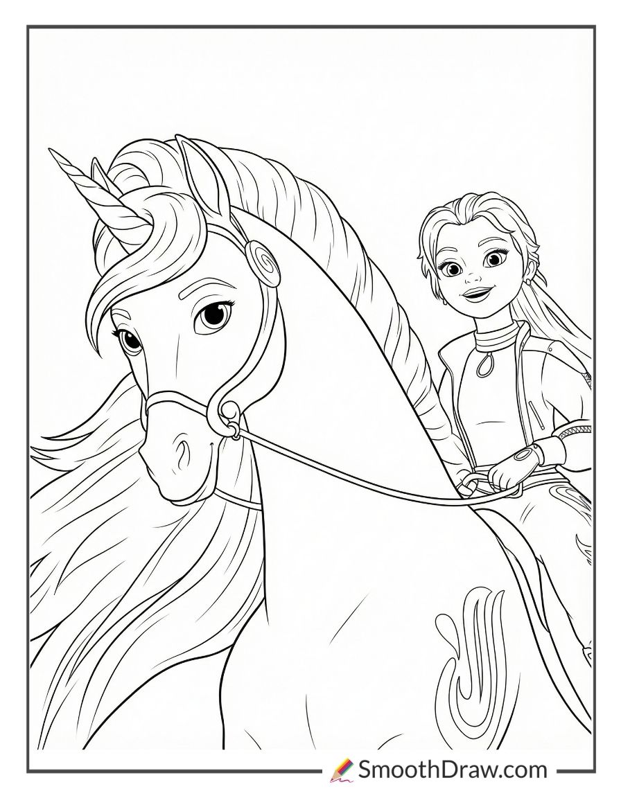 Unicorn Academy Isabel And River Coloring Pages