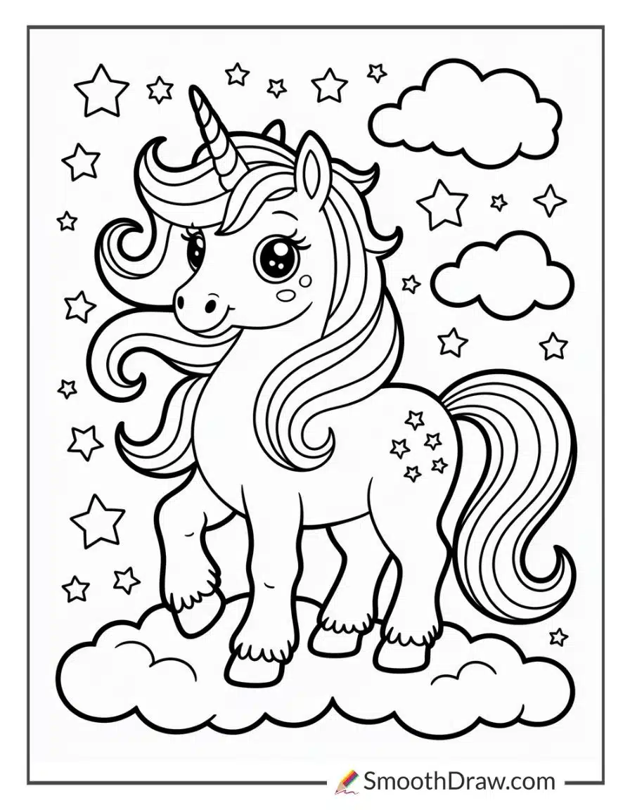 Unicorn Pony Coloring Pages