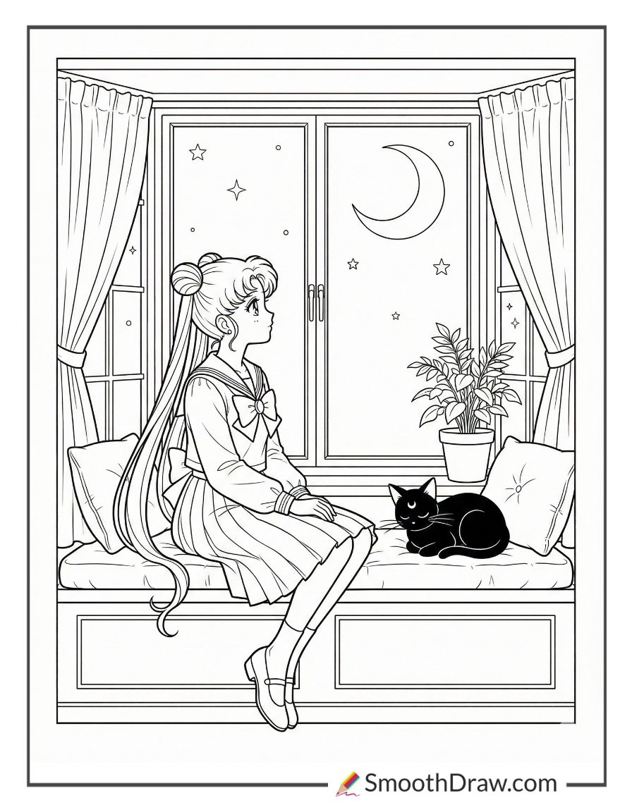 Usagi Sailor Moon Coloring Pages