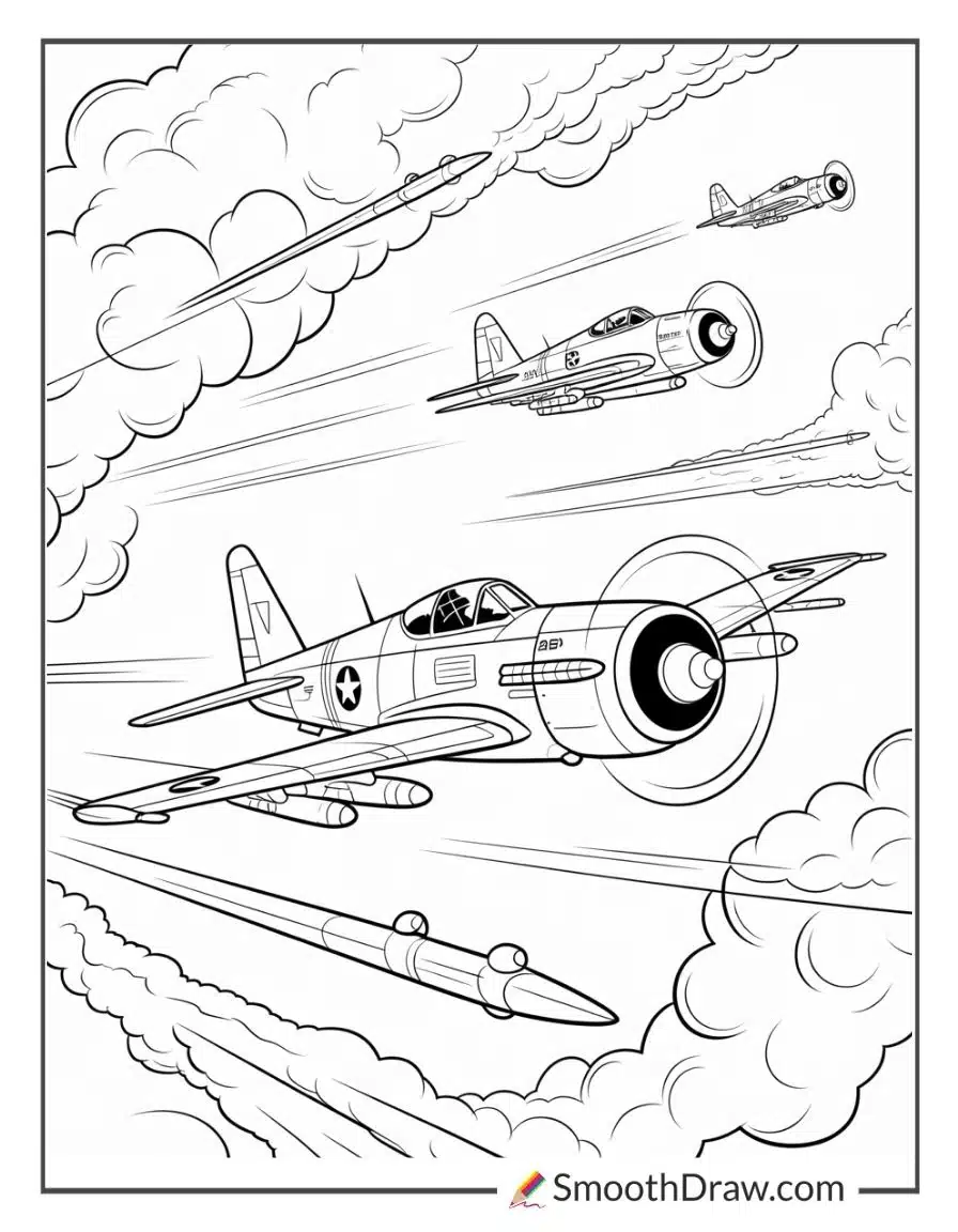 War Plane Coloring Pages