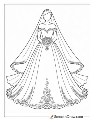 Wedding Dress Coloring Pages