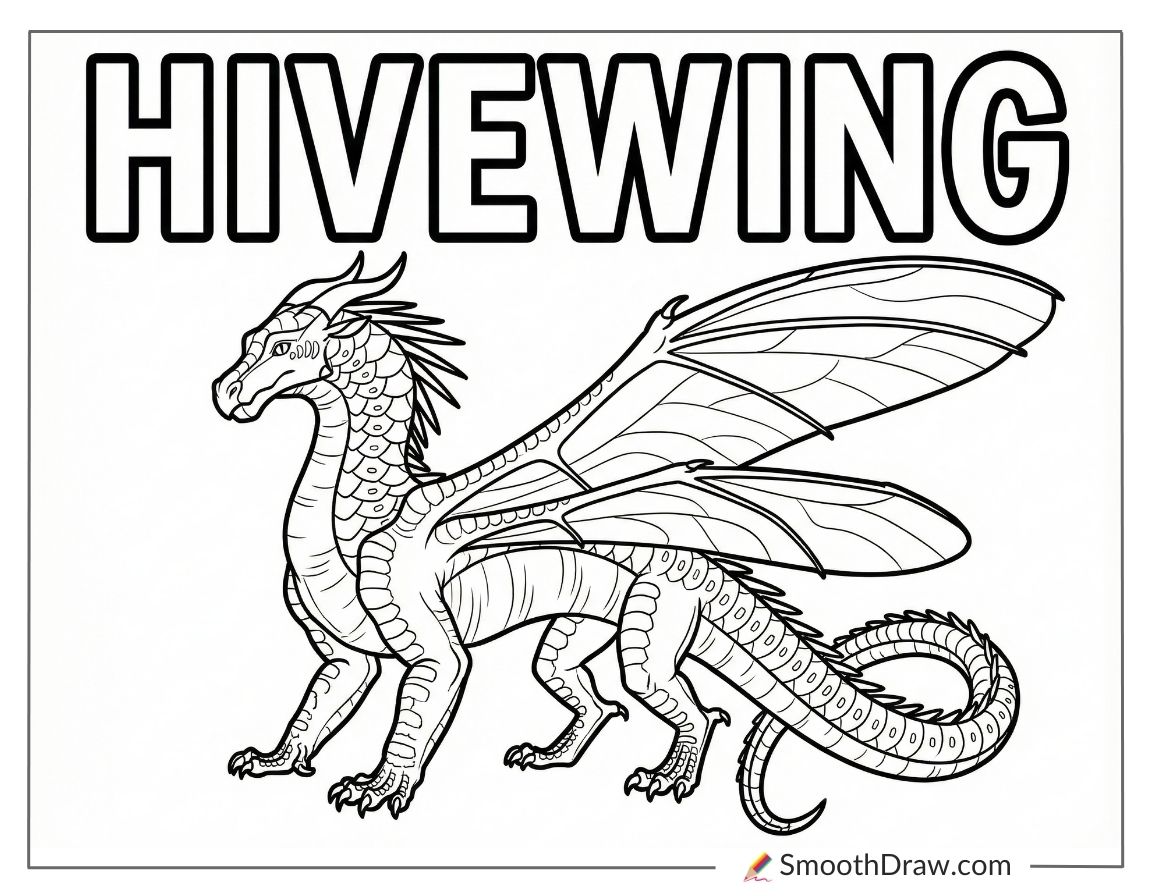 Wings Of Fire Coloring Pages Hivewing