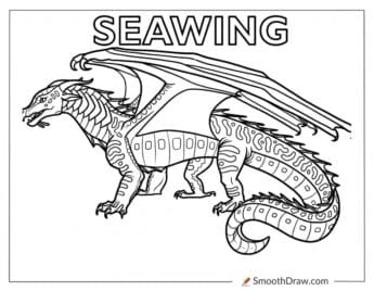 wings of fire coloring pages seawing