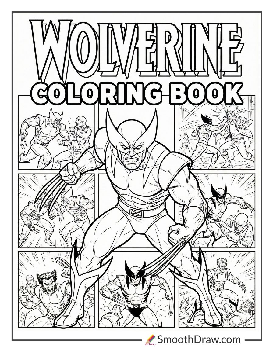 wolverine coloring book