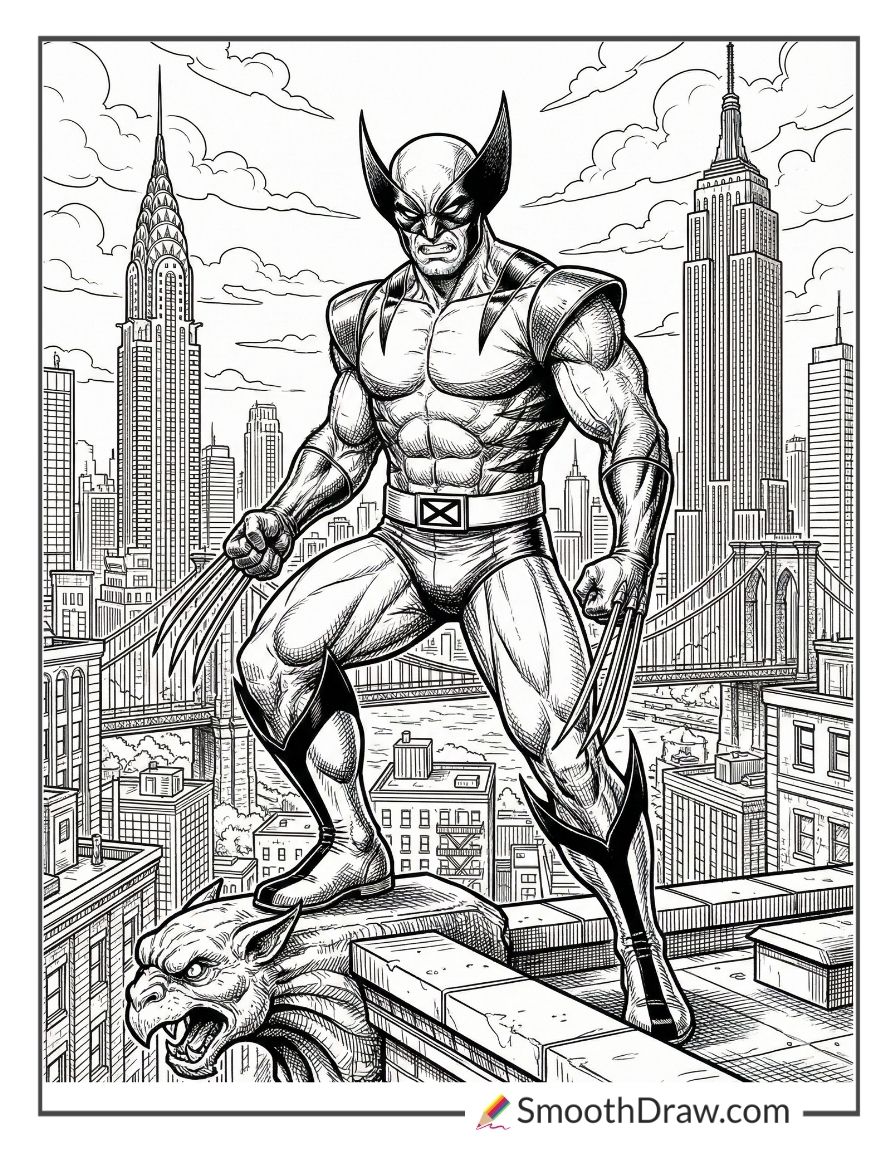 wolverine coloring pages for adults
