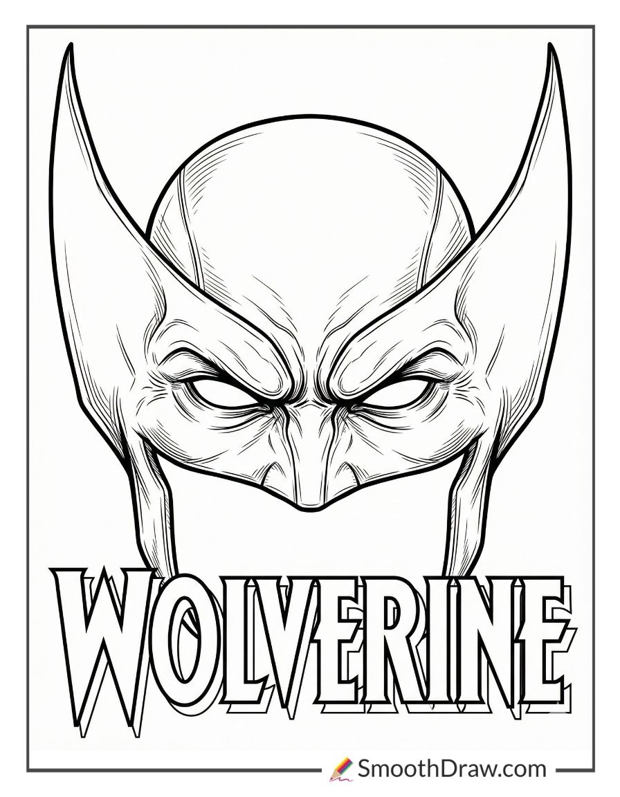 wolverine mask coloring page