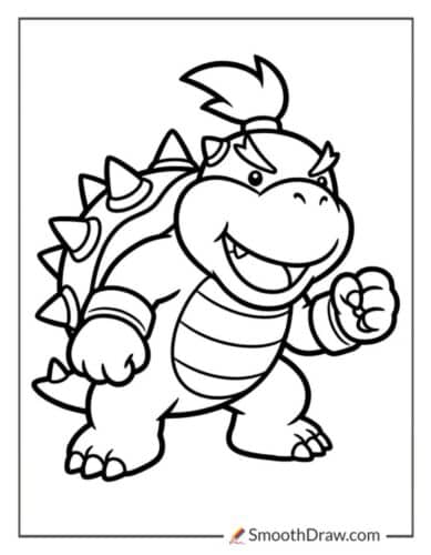 Wonder Bowser Jr Coloring Page