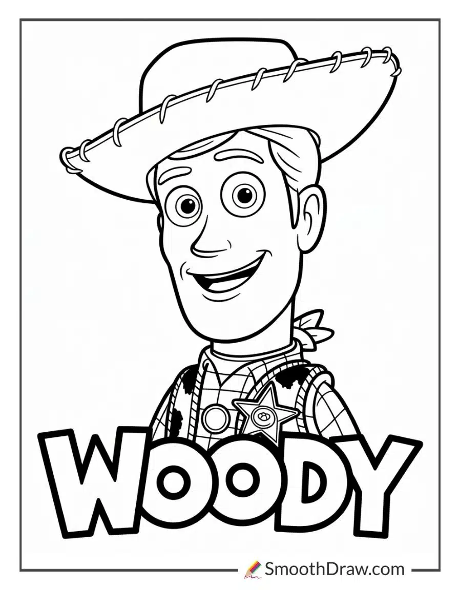 woody toy story coloring page