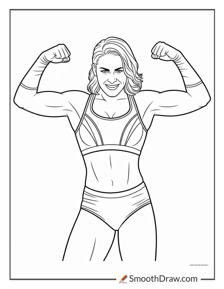 Wwe Coloring Pages Rhea Ripley