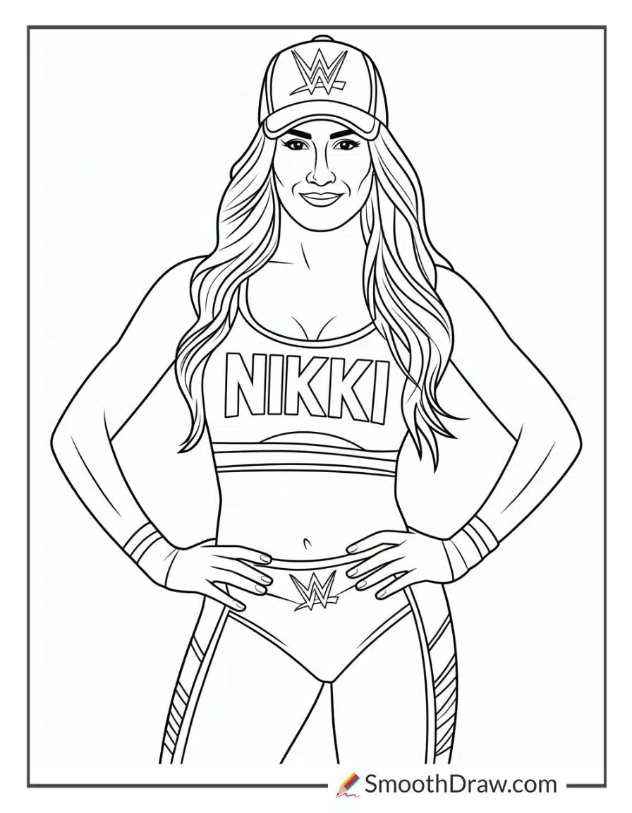 Wwe Nikki Bella Coloring Pages