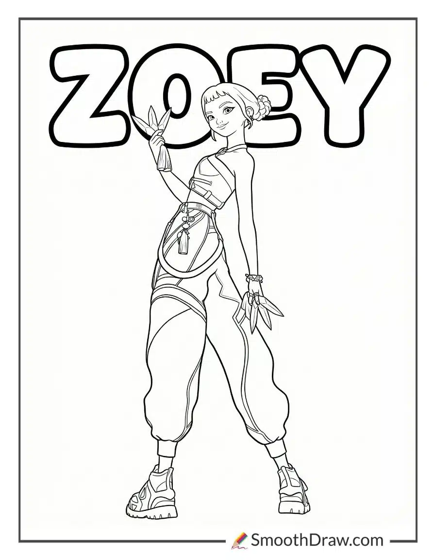 zoey kpop demon hunters coloring pages